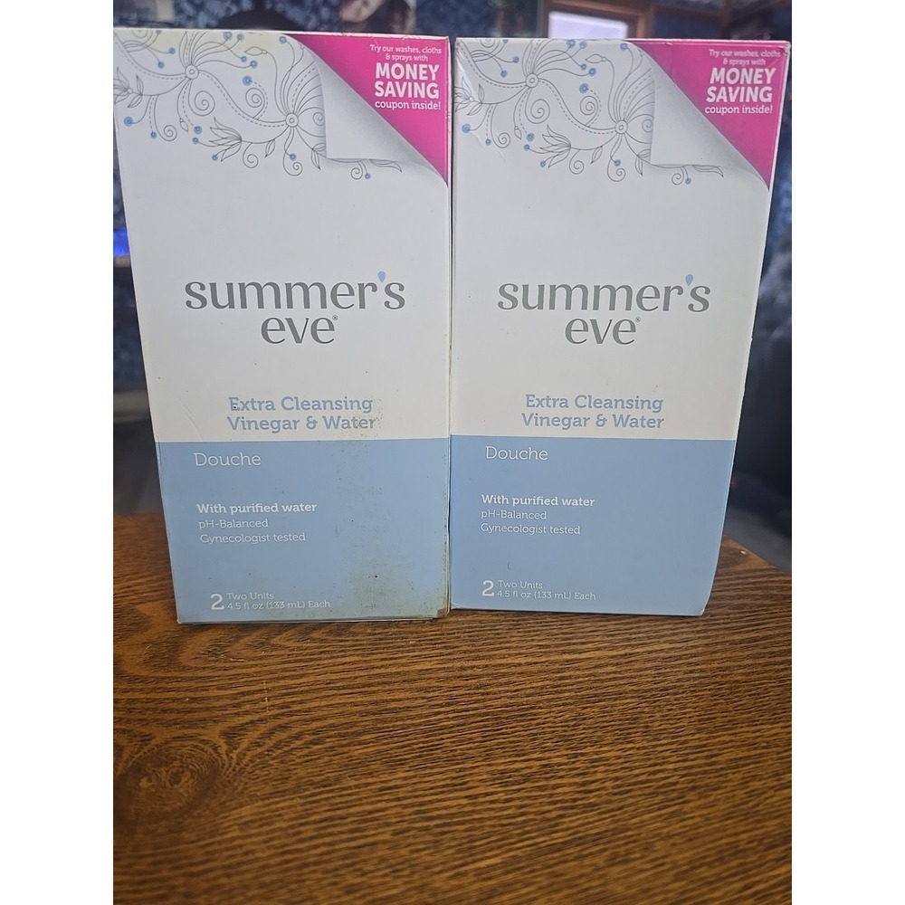 2 Pks of 2: Summer's Eve Extra Cleansing Vinegar & Water‎ Douche pH Balanced